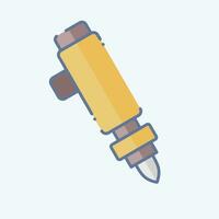 Icon Electric Screwdriver. related to Construction symbol. doodle style. simple design editable. simple illustration vector