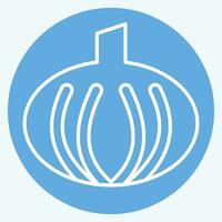 Icon Onion. related to Herbs and Spices symbol. blue eyes style. simple design editable. simple illustration vector