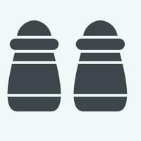 Icon Salt and Pepper. related to Herbs and Spices symbol. glyph style. simple design editable. simple illustration vector