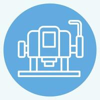 Icon Wood Router. related to Construction symbol. blue eyes style. simple design editable. simple illustration vector