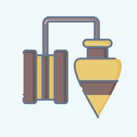 Icon Plumb Bob. related to Construction symbol. doodle style. simple design editable. simple illustration vector