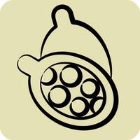 Icon Cardamom. related to Herbs and Spices symbol. hand drawn style. simple design editable. simple illustration vector