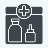 Icon First Aid Kit. related to Backpacker symbol. glyph style. simple design editable. simple illustration vector