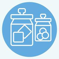 Icon Canister. related to Backpacker symbol. blue eyes style. simple design editable. simple illustration vector