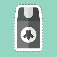 Sticker line cut Insect Repellant. related to Backpacker symbol. simple design editable. simple illustration vector