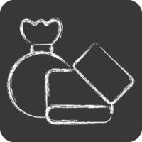 Icon Garbage. related to Backpacker symbol. chalk Style. simple design editable. simple illustration vector