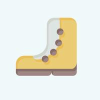 Icon Hiking Boots. related to Backpacker symbol. flat style. simple design editable. simple illustration vector