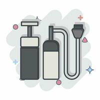 Icon Hand Pump. related to Backpacker symbol. comic style. simple design editable. simple illustration vector