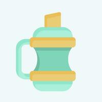 Icon Water Bottles. related to Backpacker symbol. flat style. simple design editable. simple illustration vector