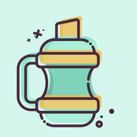 Icon Water Bottles. related to Backpacker symbol. MBE style. simple design editable. simple illustration vector