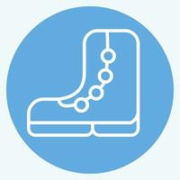 Icon Hiking Boots. related to Backpacker symbol. blue eyes style. simple design editable. simple illustration vector