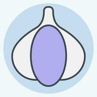 Icon Garlic. related to Herbs and Spices symbol. color mate style. simple design editable. simple illustration vector