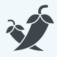 Icon Chili. related to Herbs and Spices symbol. glyph style. simple design editable. simple illustration vector