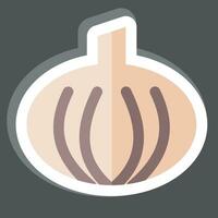 Sticker Onion. related to Herbs and Spices symbol. simple design editable. simple illustration vector