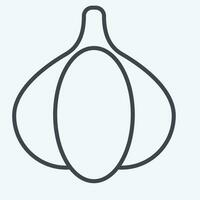 Icon Garlic. related to Herbs and Spices symbol. line style. simple design editable. simple illustration vector