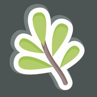 Sticker Tarragon. related to Herbs and Spices symbol. simple design editable. simple illustration vector