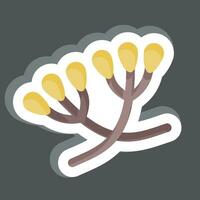 Sticker Caraway. related to Herbs and Spices symbol. simple design editable. simple illustration vector