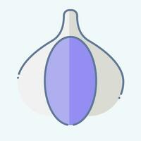 Icon Garlic. related to Herbs and Spices symbol. doodle style. simple design editable. simple illustration vector