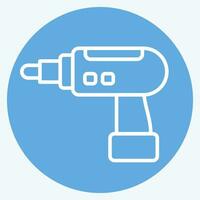 Icon Hand Drill. related to Construction symbol. blue eyes style. simple design editable. simple illustration vector