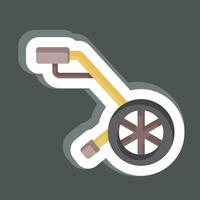 Sticker Measuring Wheel. related to Construction symbol. simple design editable. simple illustration vector