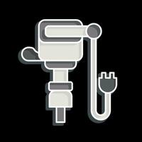 Icon Jack Hammer. related to Construction symbol. glossy style. simple design editable. simple illustration vector