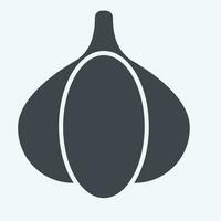 Icon Garlic. related to Herbs and Spices symbol. glyph style. simple design editable. simple illustration vector