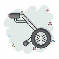 Icon Measuring Wheel. related to Construction symbol. comic style. simple design editable. simple illustration vector