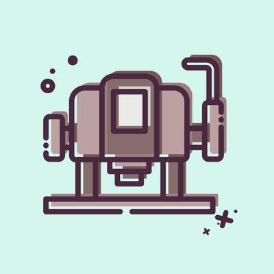 Icon Wood Router. related to Construction symbol. MBE style. simple design editable. simple illustration