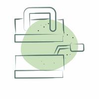 Icon Trowel. related to Construction symbol. Color Spot Style. simple design editable. simple illustration vector