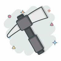 Icon Pick axe. related to Construction symbol. comic style. simple design editable. simple illustration vector