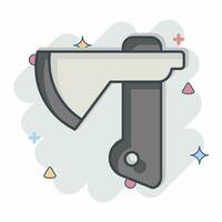 Icon Axe. related to Construction symbol. comic style. simple design editable. simple illustration vector