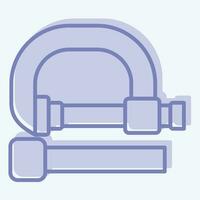 Icon C Clamp. related to Construction symbol. two tone style. simple design editable. simple illustration vector