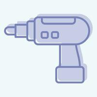 Icon Hand Drill. related to Construction symbol. two tone style. simple design editable. simple illustration vector