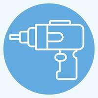 Icon Cordless Drill. related to Construction symbol. blue eyes style. simple design editable. simple illustration vector