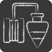 Icon Plumb Bob. related to Construction symbol. chalk Style. simple design editable. simple illustration vector