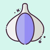 Icon Garlic. related to Herbs and Spices symbol. MBE style. simple design editable. simple illustration vector