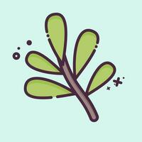 Icon Tarragon. related to Herbs and Spices symbol. MBE style. simple design editable. simple illustration vector