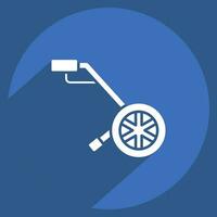 Icon Measuring Wheel. related to Construction symbol. long shadow style. simple design editable. simple illustration vector