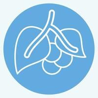 Icon Black Pepper. related to Herbs and Spices symbol. blue eyes style. simple design editable. simple illustration vector