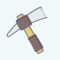 Icon Pick axe. related to Construction symbol. doodle style. simple design editable. simple illustration vector