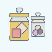 Icon Canister. related to Backpacker symbol. doodle style. simple design editable. simple illustration vector