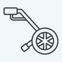 Icon Measuring Wheel. related to Construction symbol. line style. simple design editable. simple illustration vector