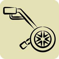 Icon Measuring Wheel. related to Construction symbol. hand drawn style. simple design editable. simple illustration vector