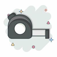 Icon Measuring Tape. related to Construction symbol. comic style. simple design editable. simple illustration vector