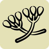 Icon Caraway. related to Herbs and Spices symbol. hand drawn style. simple design editable. simple illustration vector