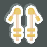 Sticker Trekking Poles. related to Backpacker symbol. simple design editable. simple illustration vector