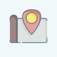 Icon Map. related to Backpacker symbol. doodle style. simple design editable. simple illustration vector