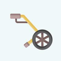 Icon Measuring Wheel. related to Construction symbol. flat style. simple design editable. simple illustration vector