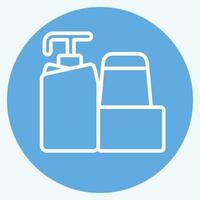 Icon Hygiene Items. related to Backpacker symbol. blue eyes style. simple design editable. simple illustration vector