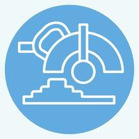 Icon Circular Saw. related to Construction symbol. blue eyes style. simple design editable. simple illustration vector
